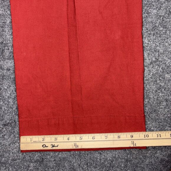 Anthroplogie Pants Womens Size 28 Red Crop wide Leg Colette - Picture 8 of 10